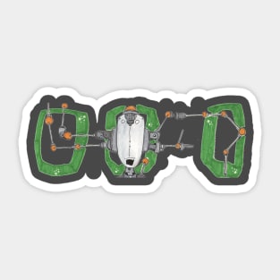 BannerBots 001 (Green Retro) Sticker